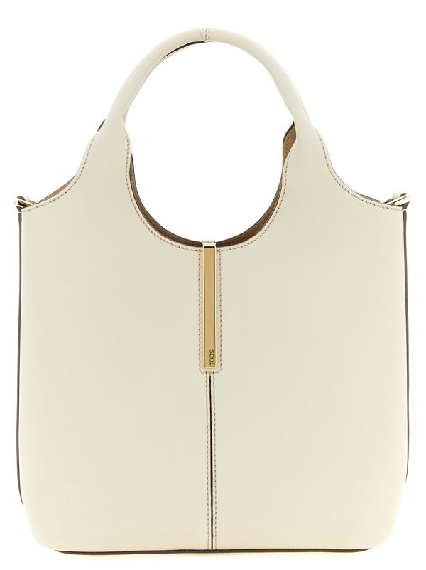 Mini Metal Plate Shopping Bag Tote Bag White