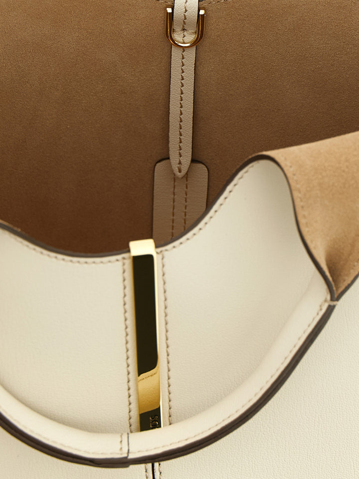 Tod'S Mini Metal Plate Shopping Bag Tote Bag - White | c4fa868917a8b22bceeff6396f09927b49d3b3ae