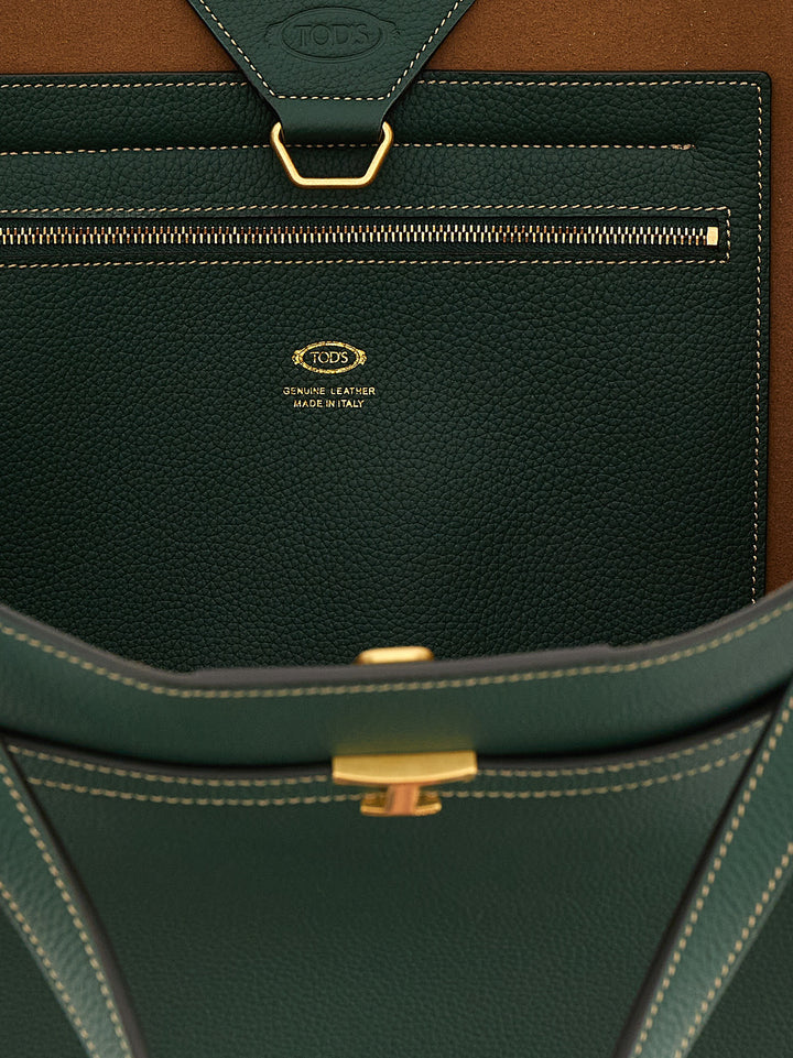 Tod'S Tim Tote Bag - Green | 8f6536a707bc2a5e7620317f08d08404b4e389f0