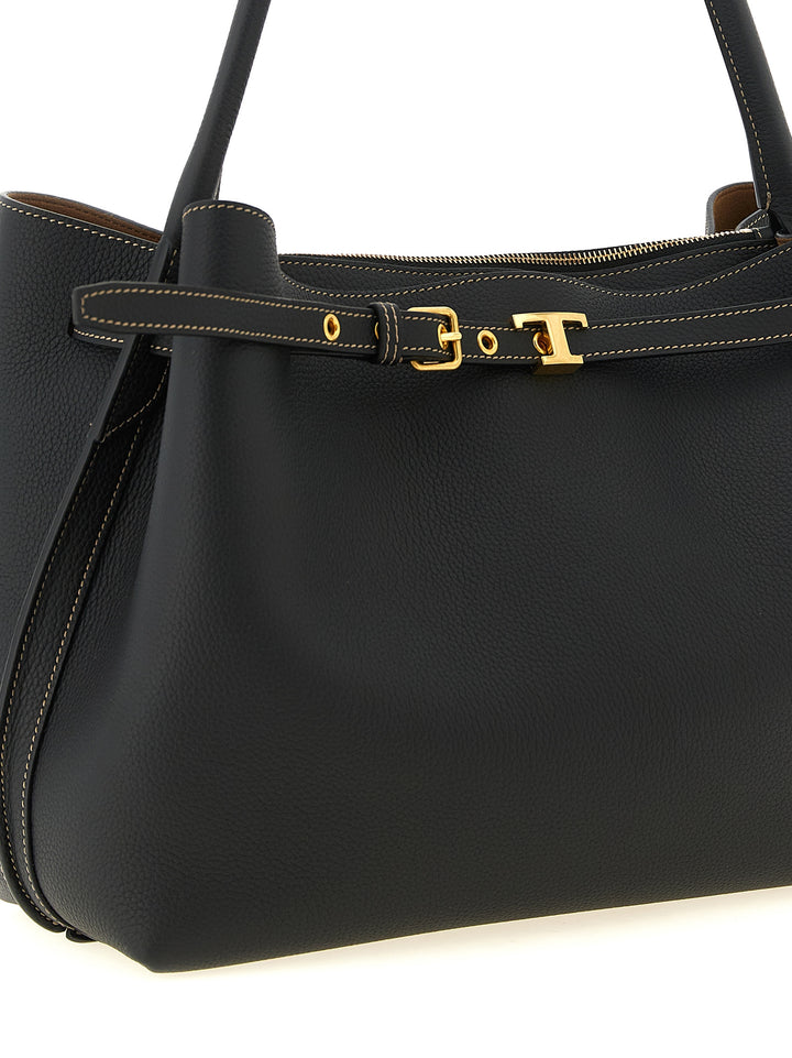 Tod'S T Signature Piccola Hand Bags - Black | 7b1a13b81468207bf66c3bc92e121d9327e56542