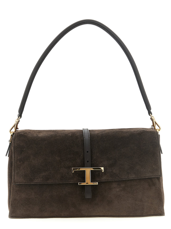 Tod'S Flap T Timeless Shoulder Bags - Brown | ea2eae0d489e561a96365dd16e7c0b4a85408fab