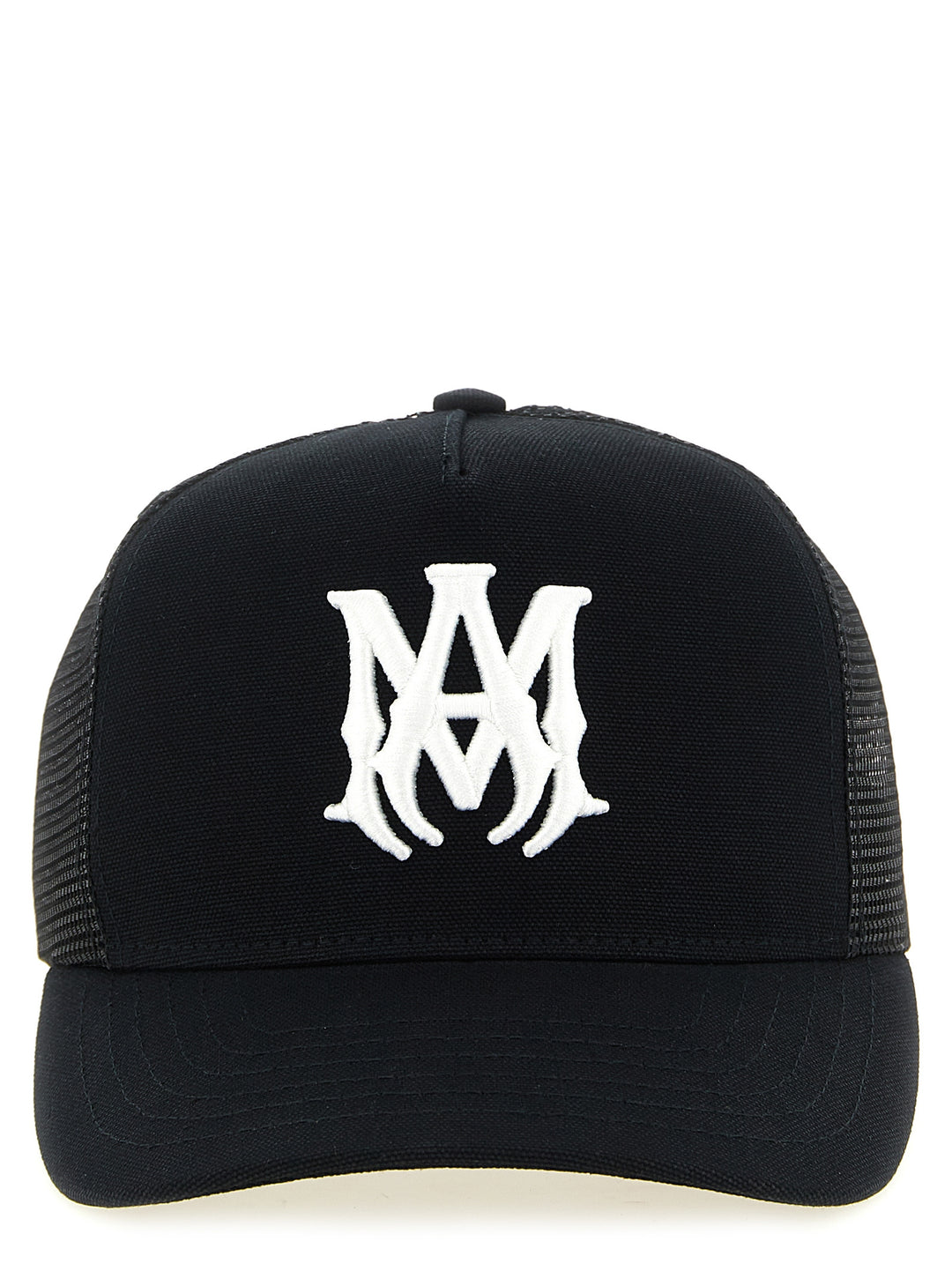 Amiri Ma Logo Trucker Hats - Black | e78d6e36eeb10d4826c1a0e4301dac4b28f6c5a4