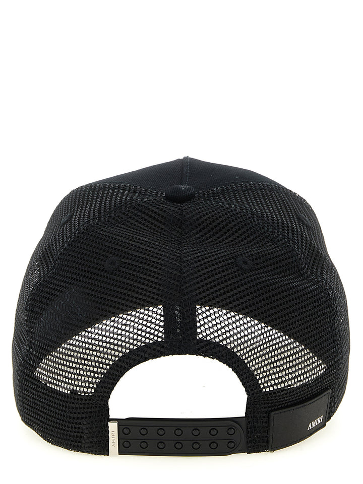 Amiri Ma Logo Trucker Hats - Black | 117b5aecbfa177ba9e59d70b646e733559d6b4a5