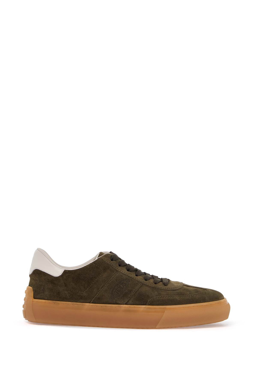 Olive Green Suede Lace Up Shoes With Non Slip Sole