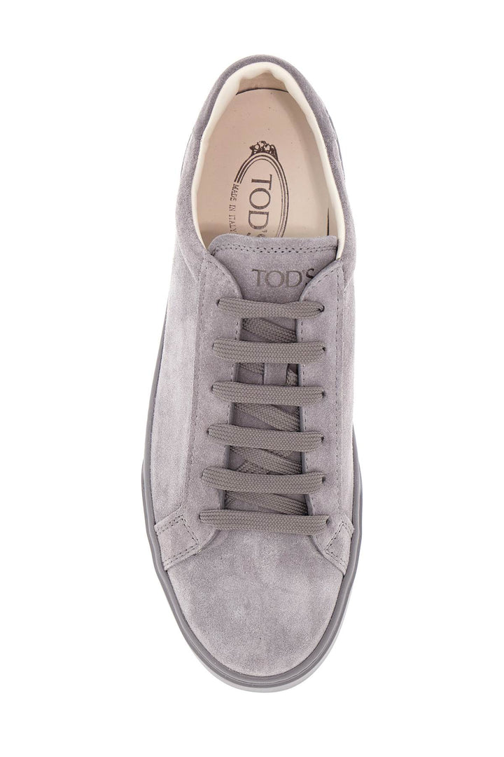 Lace Up Shoes In Suede Mouse Grey With Rubber Sole