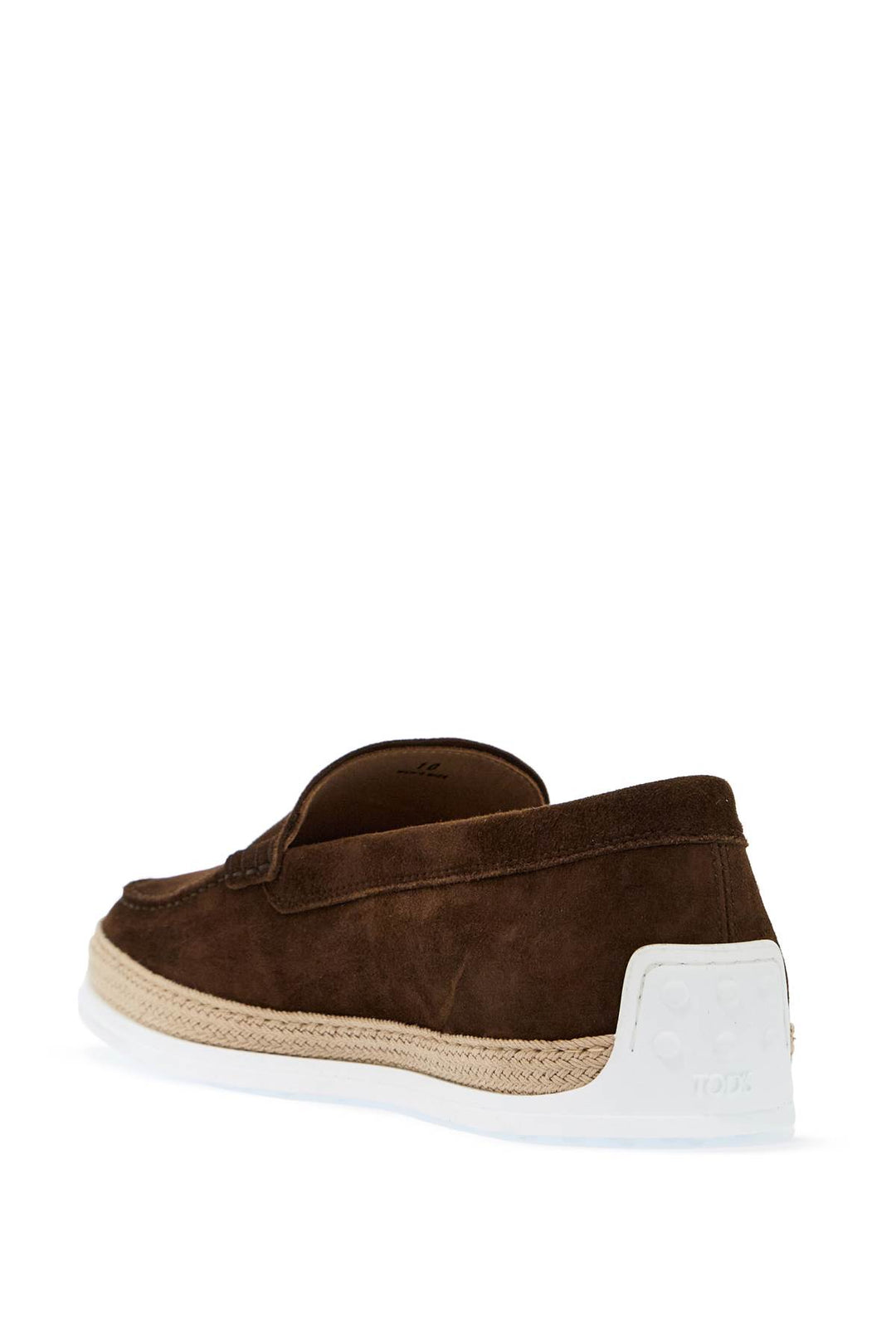 Suede Slip On With Rafia Insert