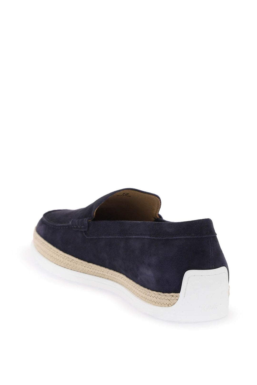 Suede Slip On With Rafia Insert