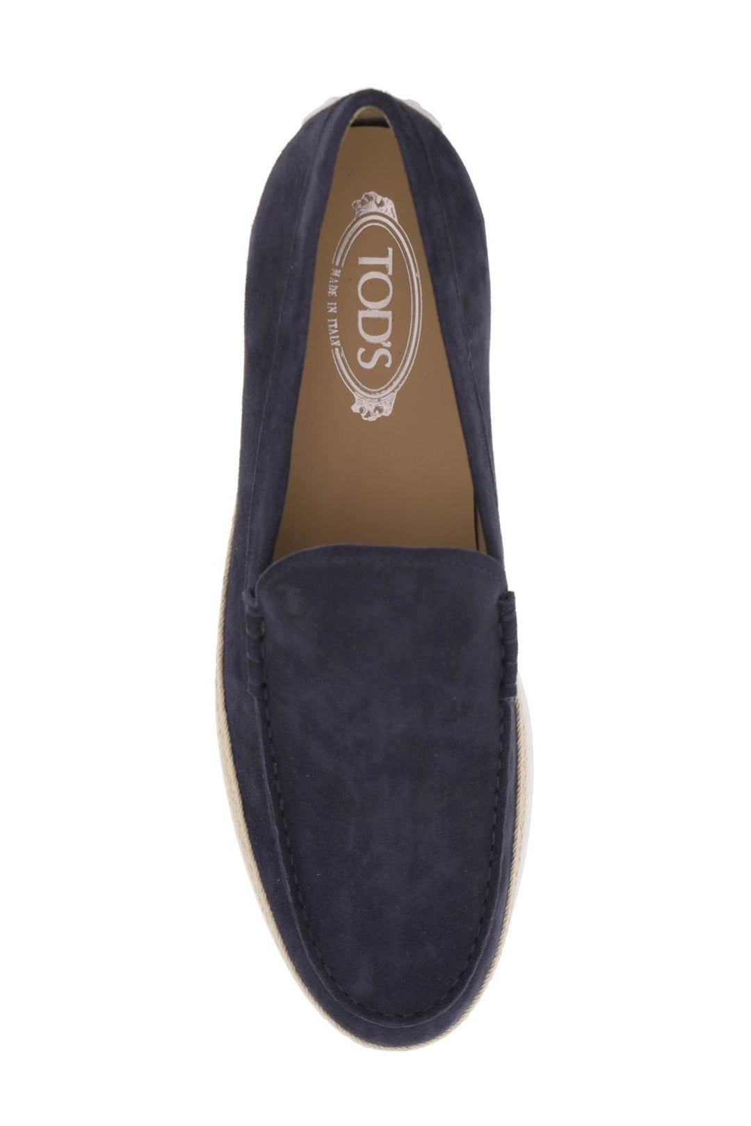 Suede Slip On With Rafia Insert