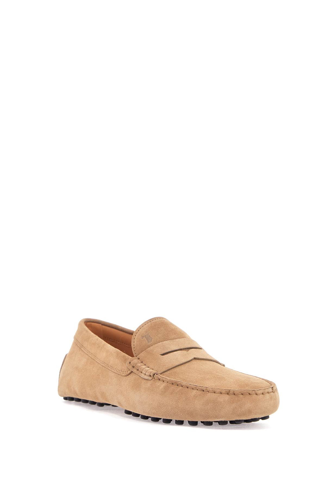 Bisquit Leather Moccasin With Rubber Sole