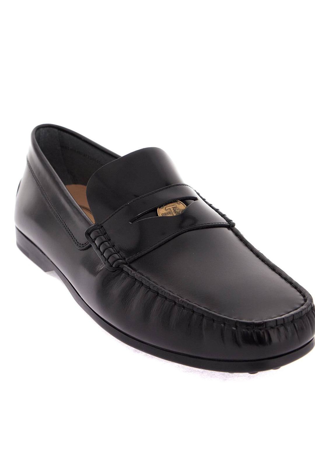 Brushed Leather Loafers With Penny Detail