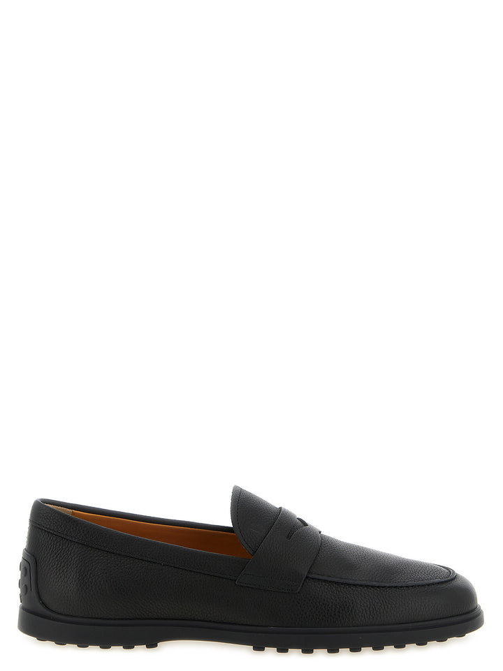 Tod'S Hammered Leather Loafers - Black | 103bd44dc5799b2c5c6a304cf53054f16ff4d6f7