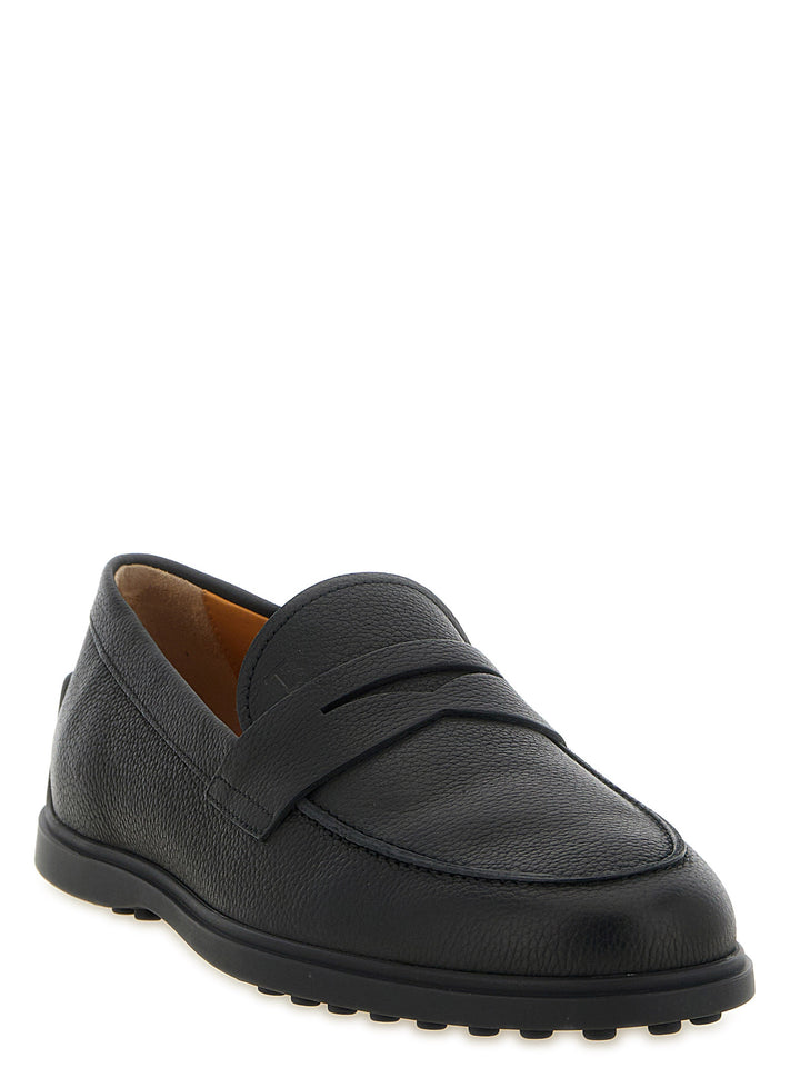Tod'S Hammered Leather Loafers - Black | 4b907763af461f54ec34fd59e6a3f6c84f3731b9
