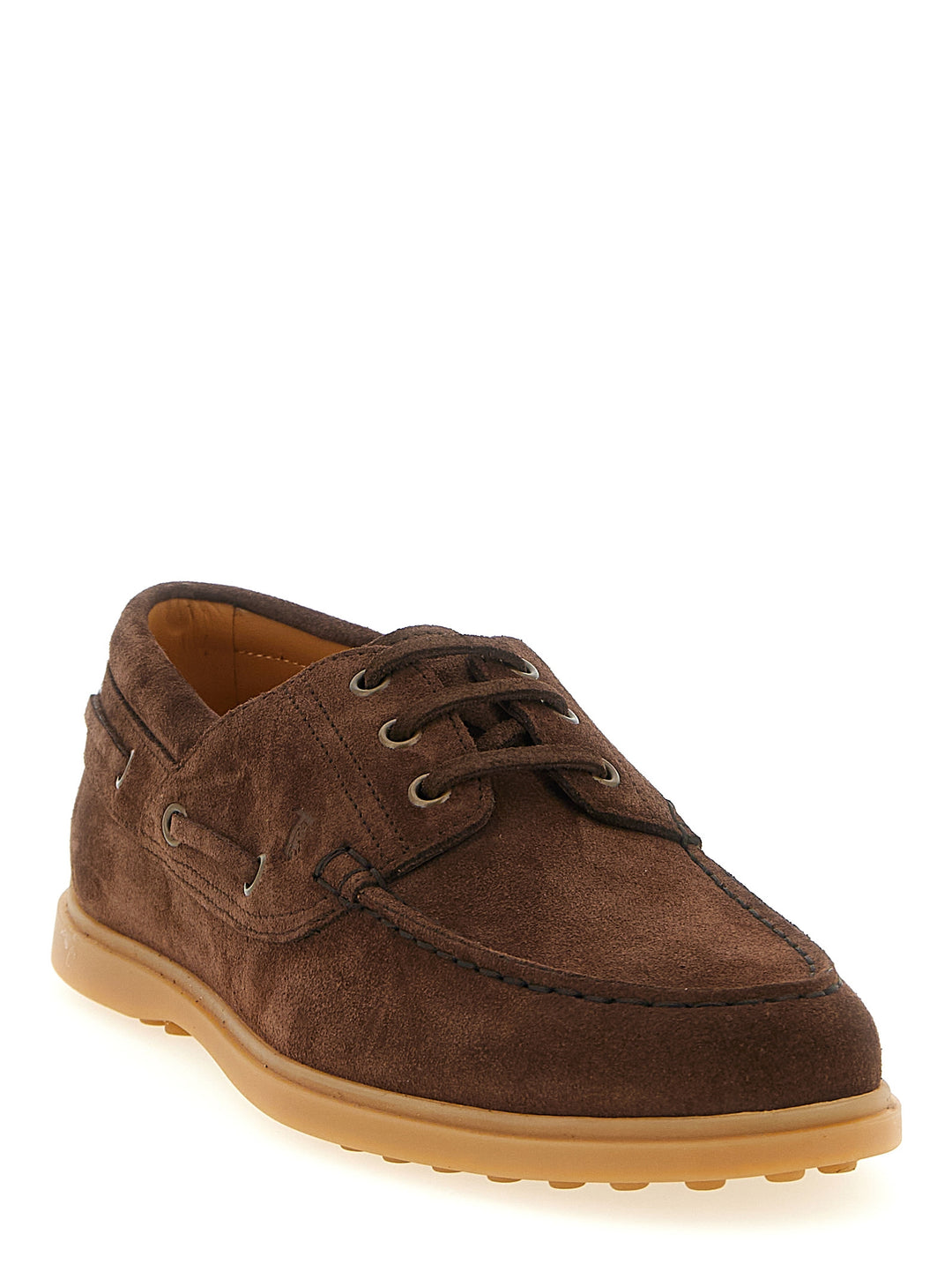 Tod'S Suede Boat Shoe Loafers - Brown | 18202938e9b40192824feec46a4d6cd114282809