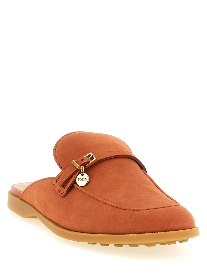 Tod'S Nabuk Sabots Flat shoes - Orange | d09aff1951481a06315199415e72f1c4fa1b960b