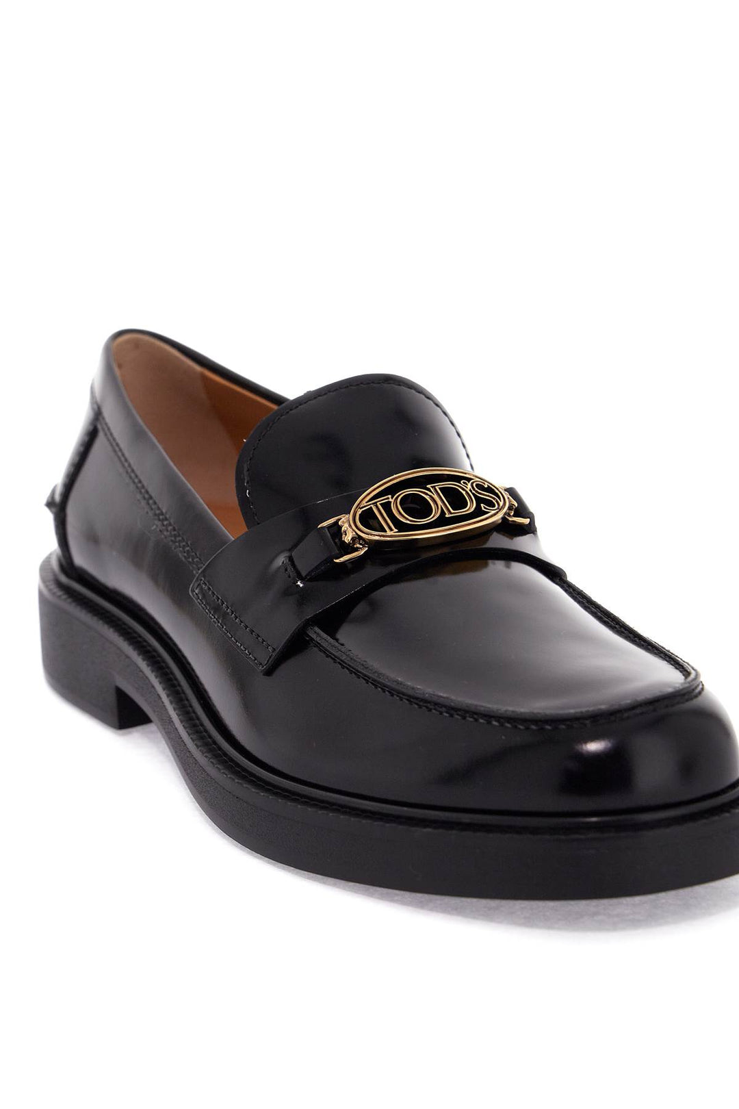 Metal Logo Loafers With Metal Detailing