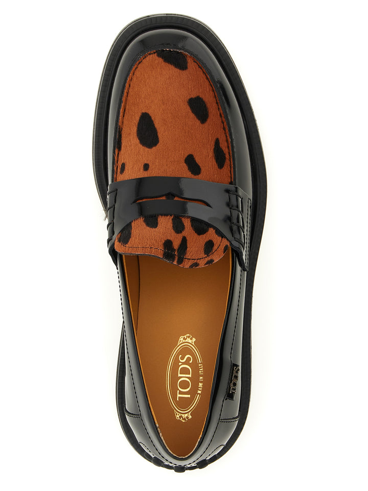 Tod'S Pony Hair Loafers - Black | eca42b97258634156ed55ac6a4b2bc711b66b691