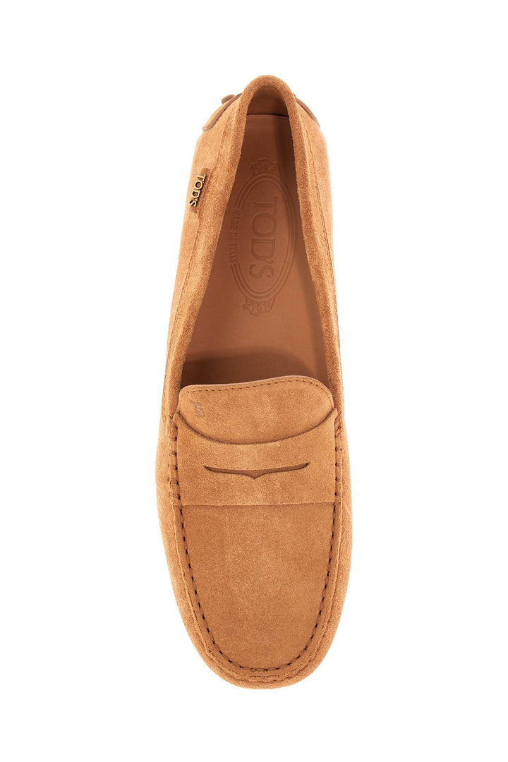 Men's Suede Leather Loafers In Cognac