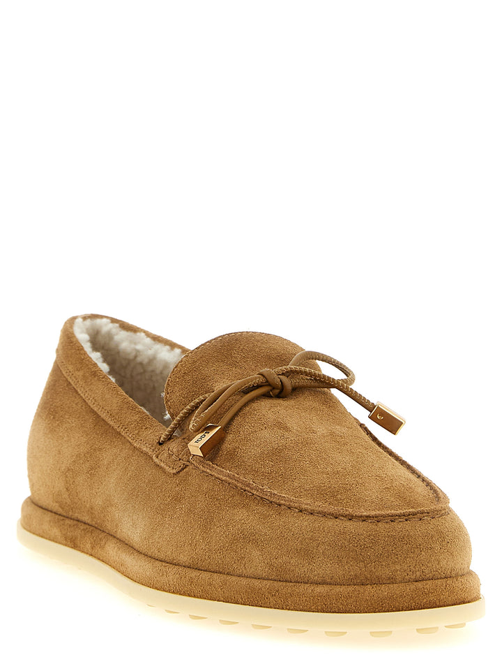 Tod'S Suede Loafers - Beige | 81a284d69576ac53944a22f622b638a14ff38050