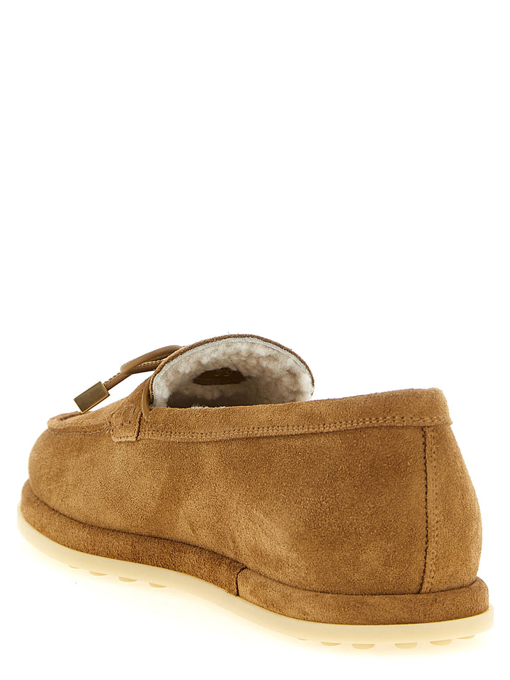 Tod'S Suede Loafers - Beige | 0ac34550118086a2d9776ca5766d62be4a39ad73