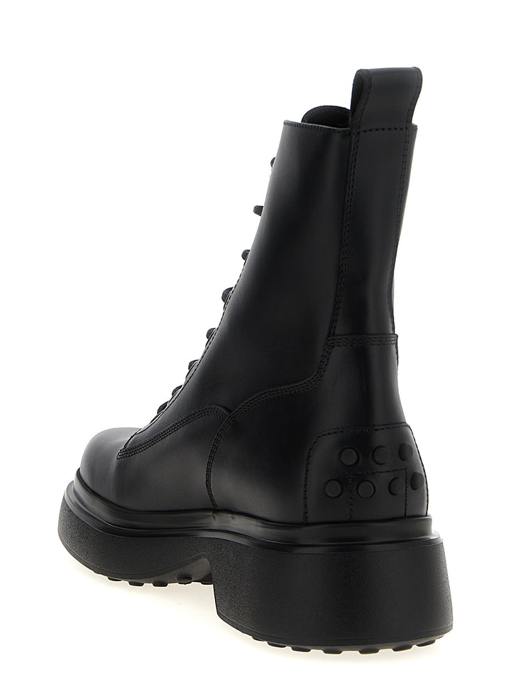 Tod'S Leather Combat Boots Boots and Ankle Boots - Black | c0df9a48ae5fbc2452f6b1b3136e4eb99bce2f56