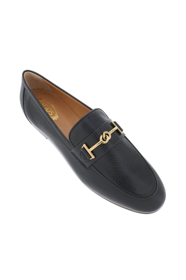 Leather Loafers With Bow