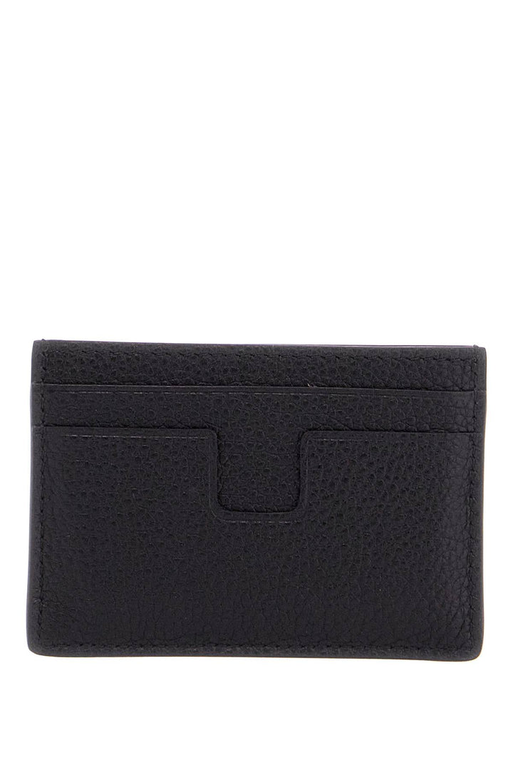 Minimalist Black Calfskin Credit Card Holder