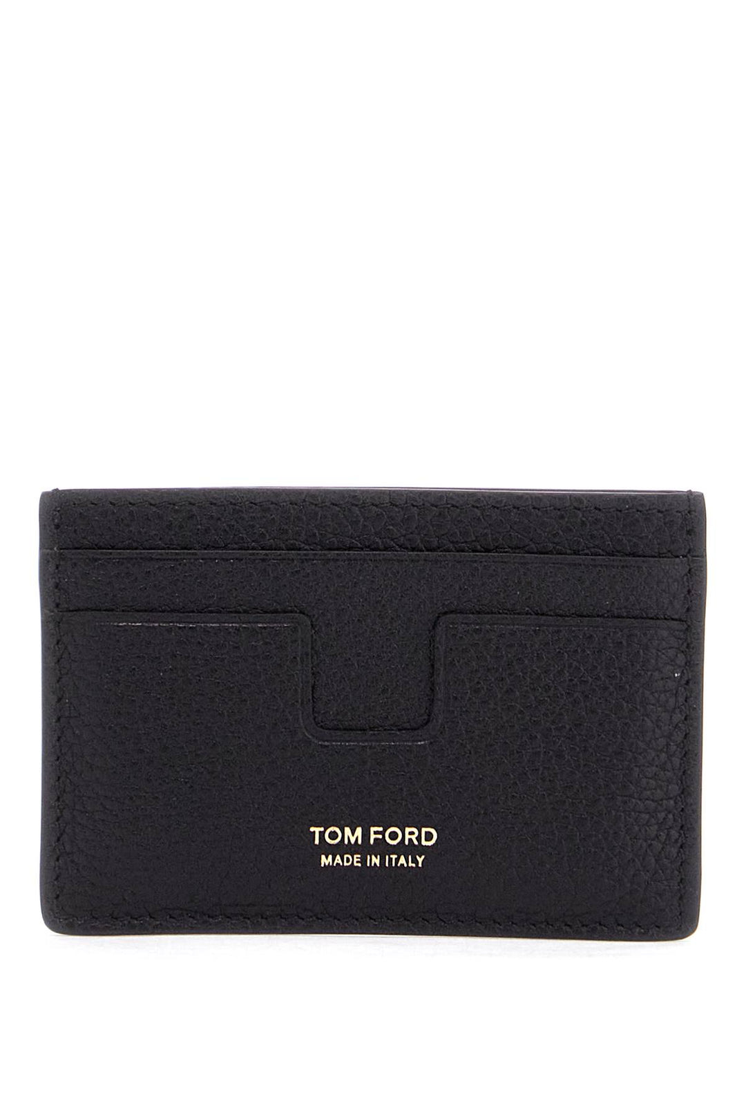 Minimalist Black Calfskin Credit Card Holder