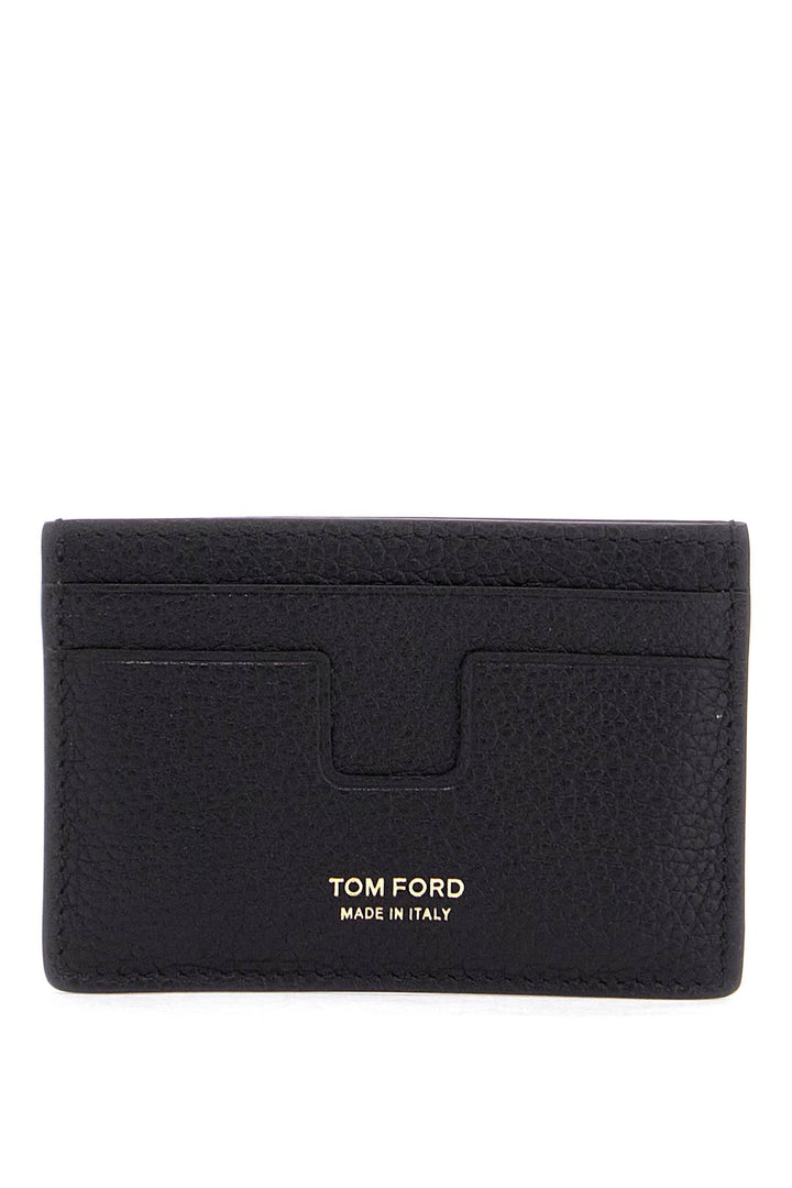 Minimalist Black Calfskin Credit Card Holder