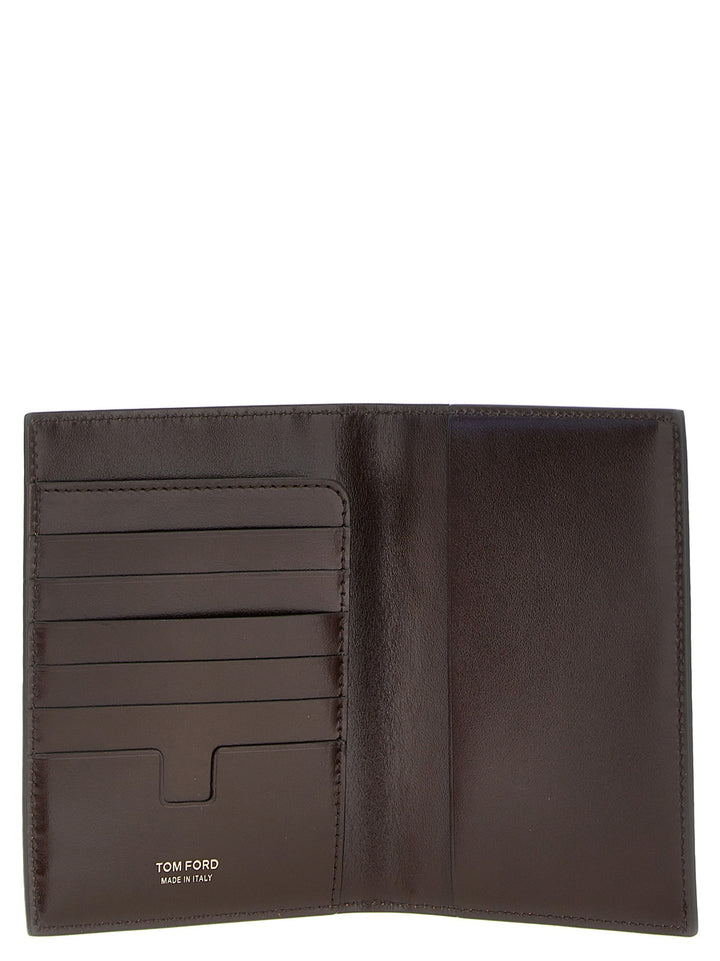 Croc Print Passport Holder Wallets, Card Holders Brown