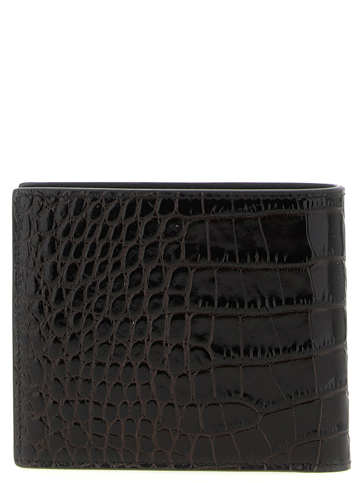 Tom Ford Crocodile Leather Wallet Wallets and Card Holders - Brown | 93ec542ac597a2230afc9402067868e08eb44151