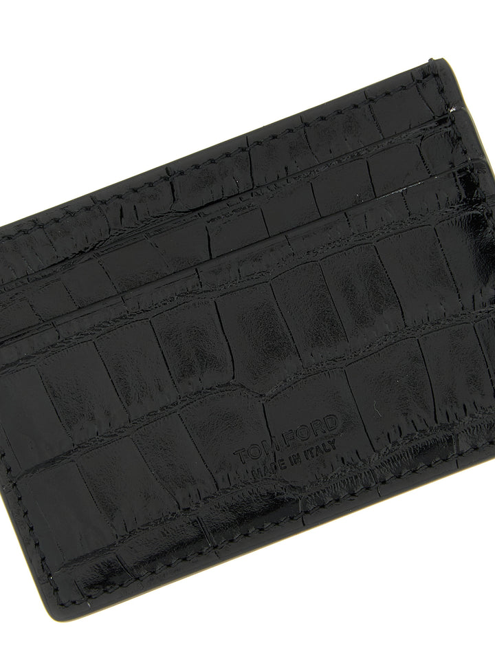 Tom Ford Crocodile Card Holder Wallets and Card Holders - Black | d89c6d168b86e07a3b7a542bec2e1d222f5d7f3b