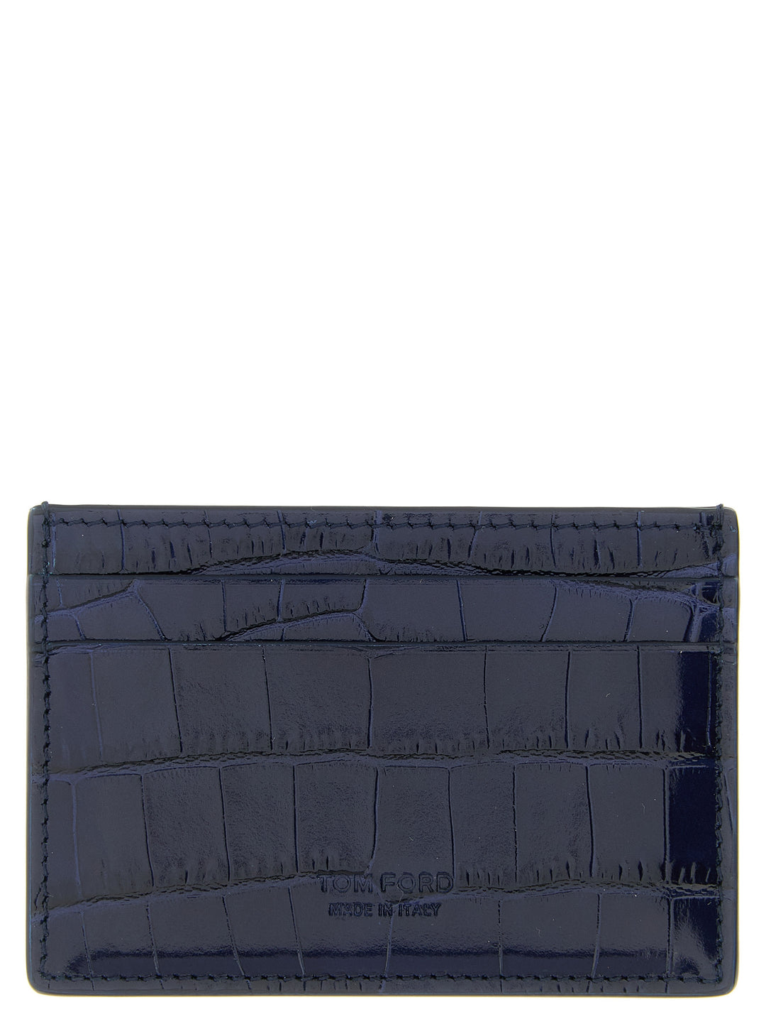 Tom Ford Crocodile Card Holder Wallets and Card Holders - Blue | 077cf7dd261d2e579752ae6fb69037d79fb38488