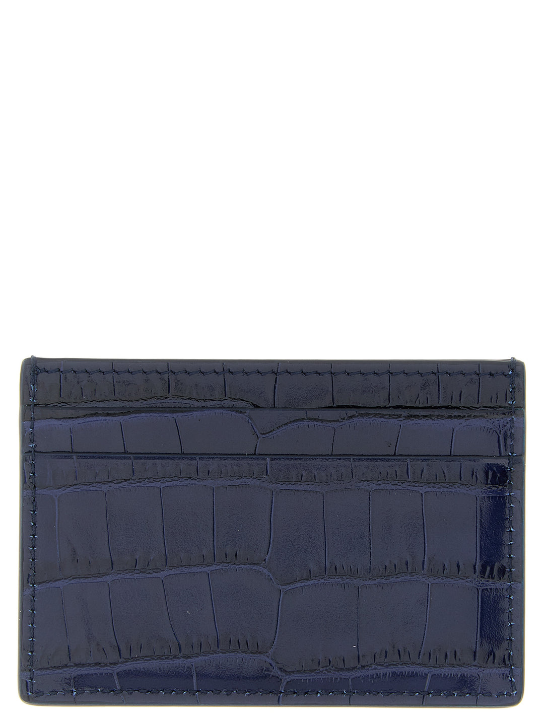 Tom Ford Crocodile Card Holder Wallets and Card Holders - Blue | 2b46bce110ef2ef7960f525e343640e8c4d82486