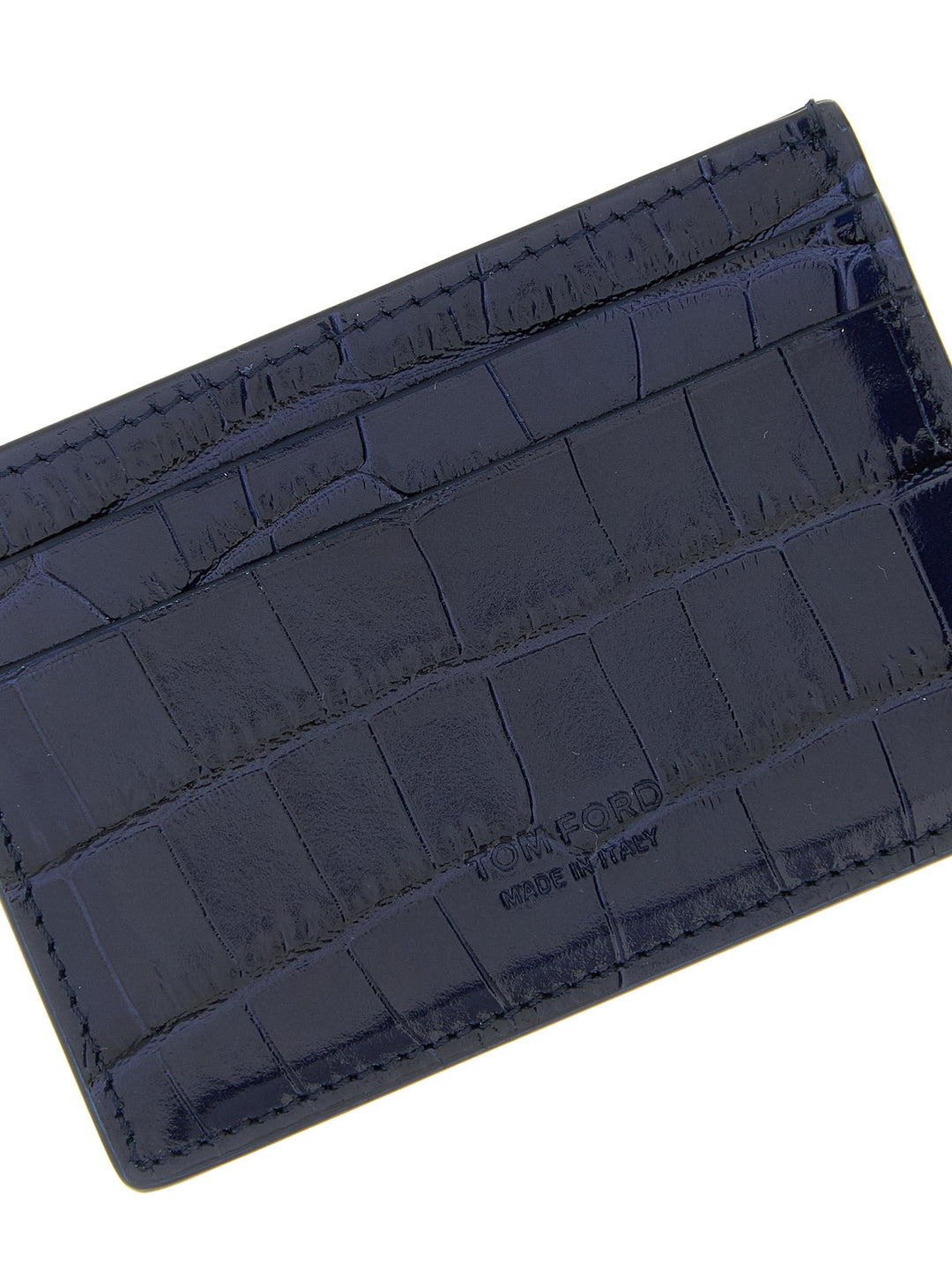 Tom Ford Crocodile Card Holder Wallets and Card Holders - Blue | 864687b6558653631bef3a33d86f3d455049e3e1