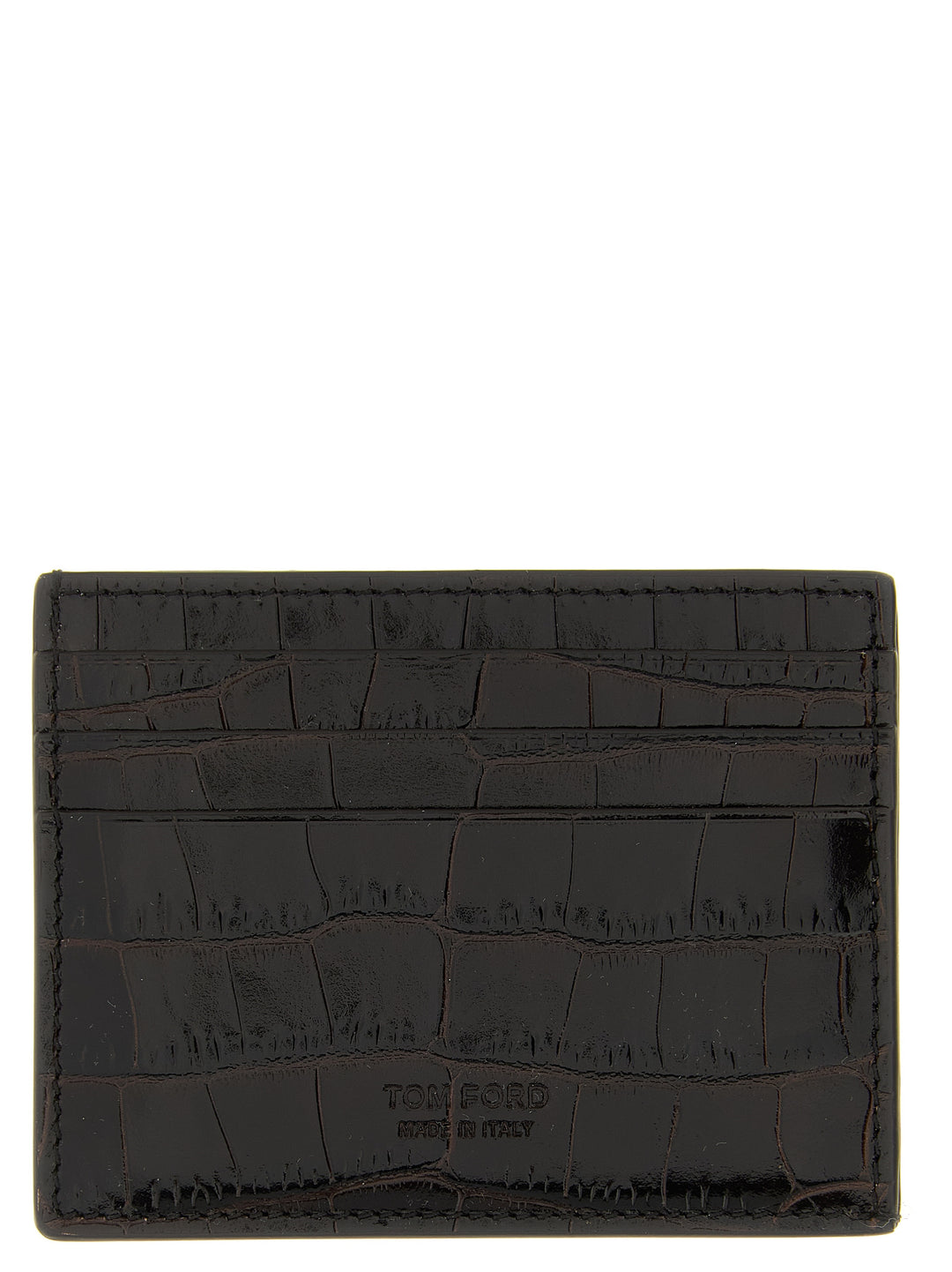 Tom Ford Crocodile Leather Card Holder Wallets and Card Holders - Brown | de411ec4b3eb5ff8f57fa25524d76ad040654ac0