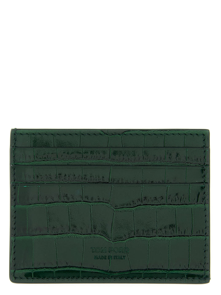 Tom Ford Crocodile Leather Card Holder Wallets and Card Holders - Green | 10d9e6531046740892c17b5c13092b27a85dac50