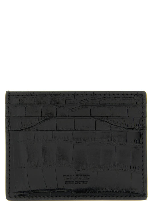 Crocodile Leather Card Holder Wallets And Card Holders Black