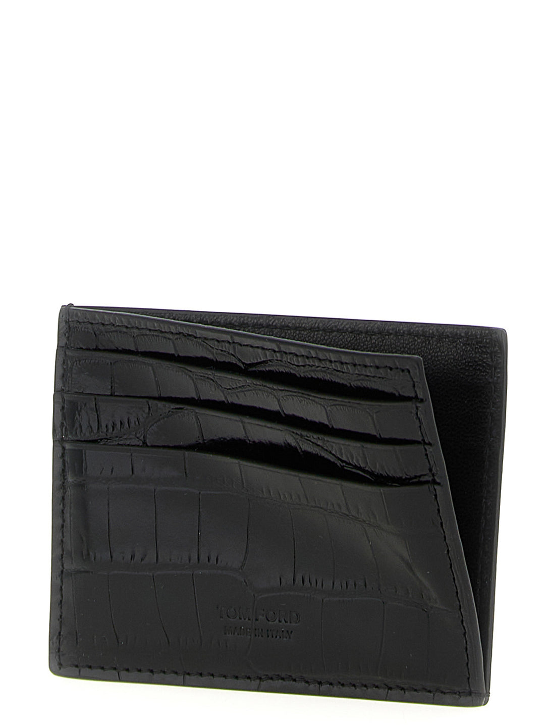 Tom Ford Crocodile Leather Card Holder Wallets and Card Holders - Black | 92515b84d32e352003817dc598e846272bc85851