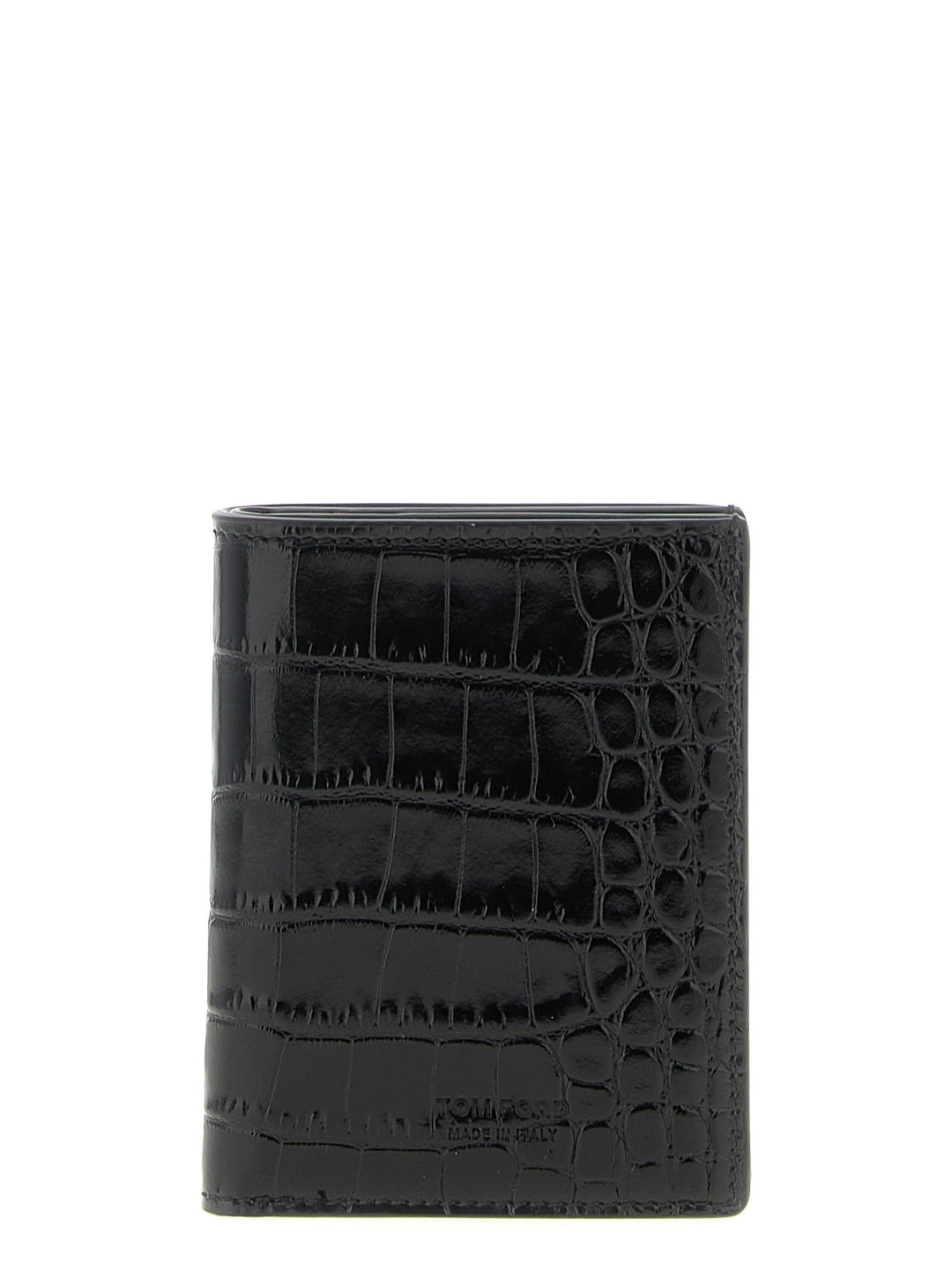 Tom Ford Cardholder Stmpa Crocodile Wallets and Card Holders - Black | 23e690c04e1c683d51a6d3a937dc68954ffaa4b3