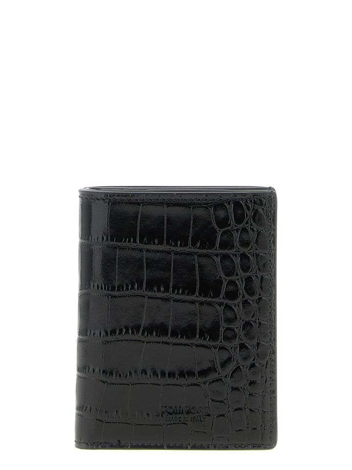 Tom Ford Cardholder Stmpa Crocodile Wallets and Card Holders - Black | 23e690c04e1c683d51a6d3a937dc68954ffaa4b3