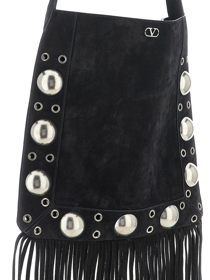 Valentino Garavani Nellcôte Shoulder Bags - Black | 006ab8e5a08ba76803522575d11b3e4dfcb06427