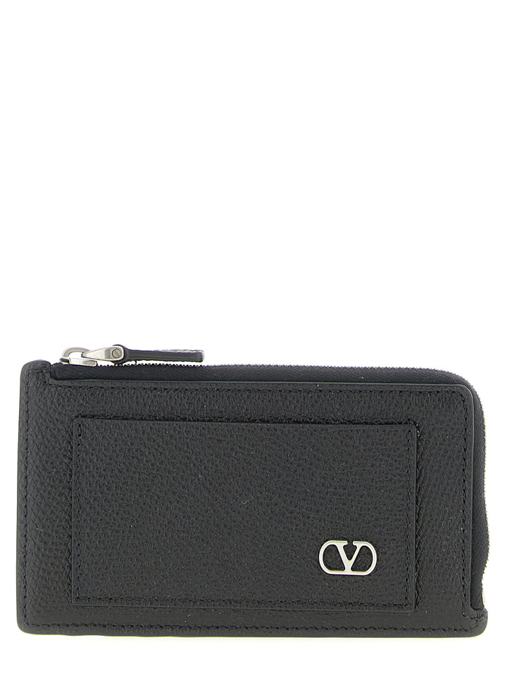 Valentino Garavani Valentino Garavani Vlogo Signature Coin Purse Wallets and Card Holders - Black | b621d4c752cbfadff0f298380d43a3bb87f700e3