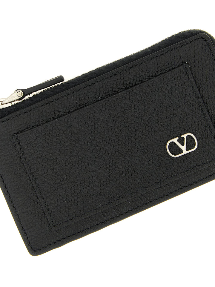 Valentino Garavani Valentino Garavani Vlogo Signature Coin Purse Wallets and Card Holders - Black | 2e72d1173e68b2c90bd02ecc59144dcad21dce1c