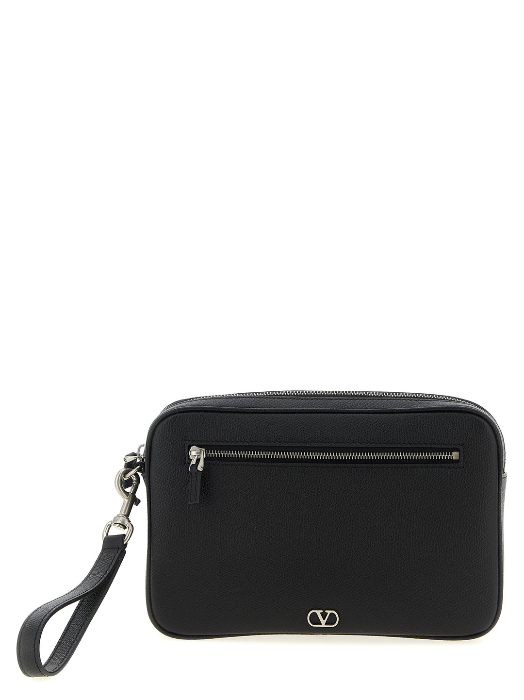 Valentino Garavani Valentino Garavani Vlogo Signature  Bag Clutch - Black | 372bc14a0b185e44db47208be659b96bdf8b89ef