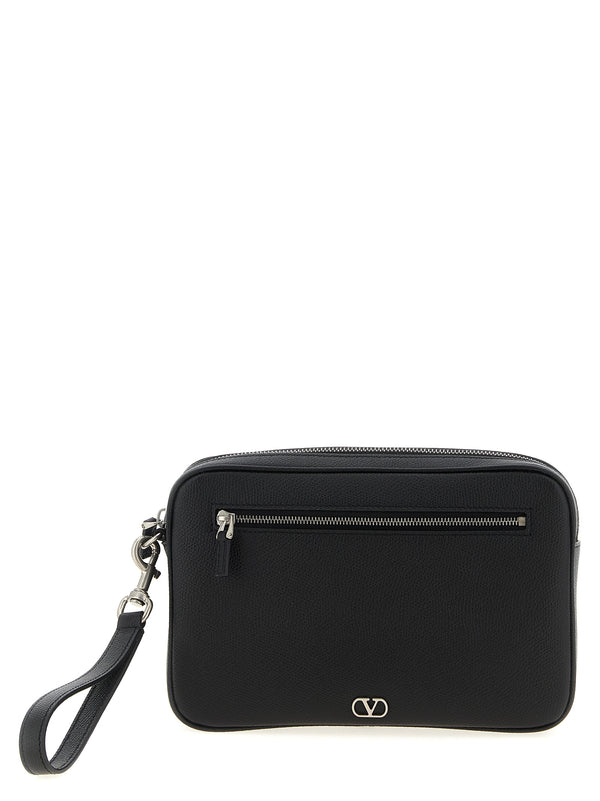 Valentino Garavani Vlogo Signature Bag Clutch Black