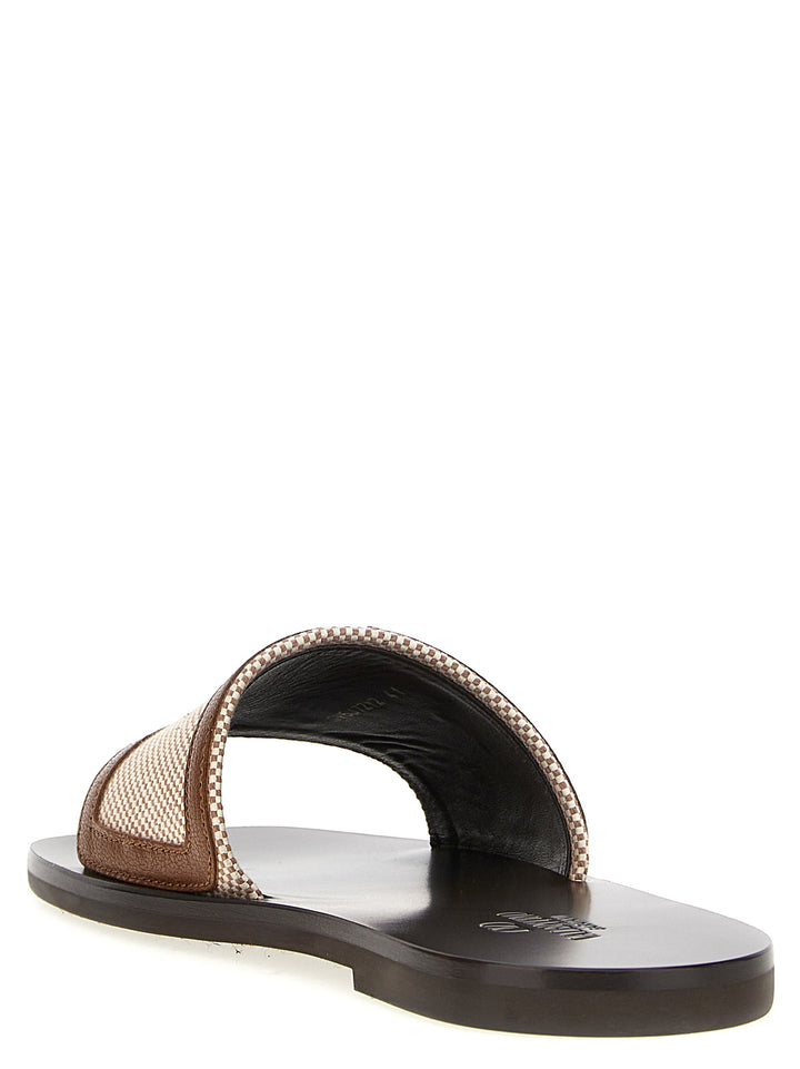 Valentino Garavani Vlogo Signature Sandals - Brown | 28f336d1b9e52504e756945a2f2ec98c079b315d