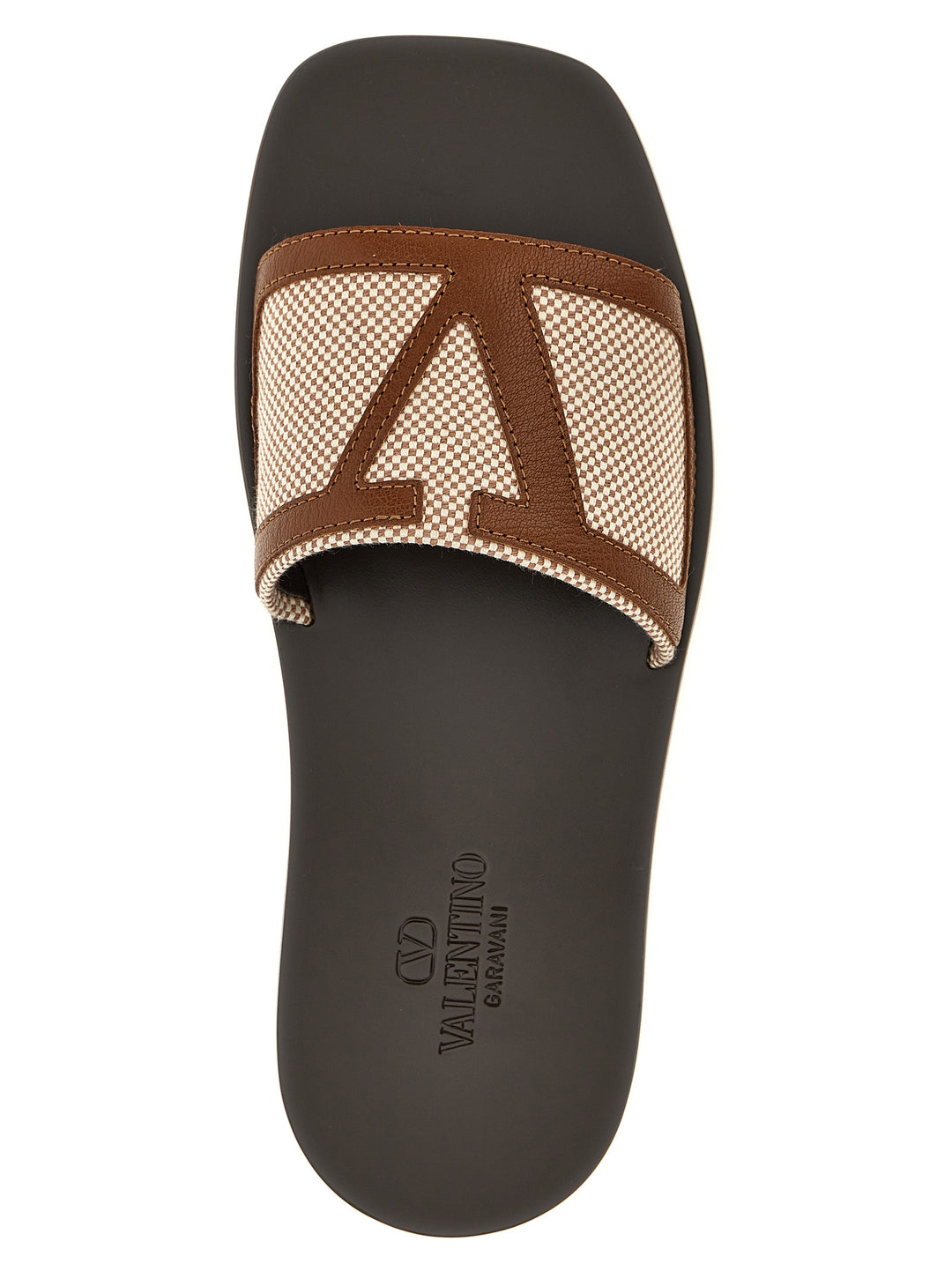 Valentino Garavani Vlogo Signature Sandals - Brown | 80f5472aaa74ffa6dc79136a40b7cfdfb8fccbdd