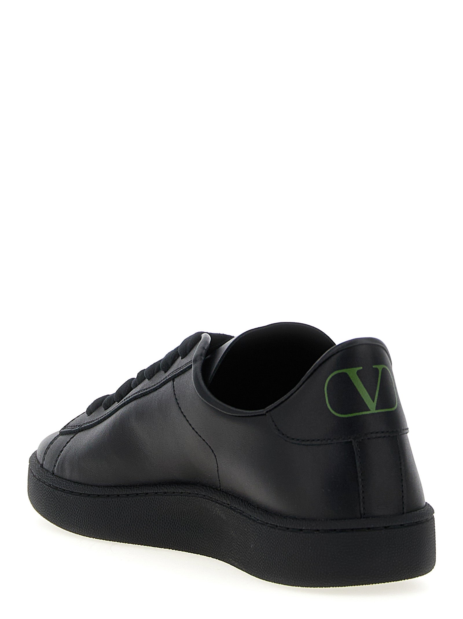 スニーカー VALENTINO GARAVANI BLACK LEATHER ROYCO SNEAKERS Valentino Garavani Royco Sneakers Black | Wanan Luxury