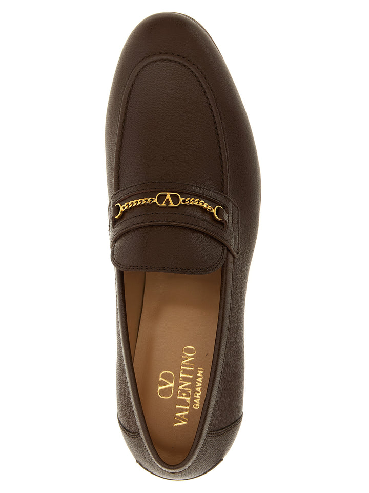 Valentino Garavani Vlogo Signature Loafers - Brown | 8f35ce7058a8a075c603c91d2b0b58e3799cb3ef
