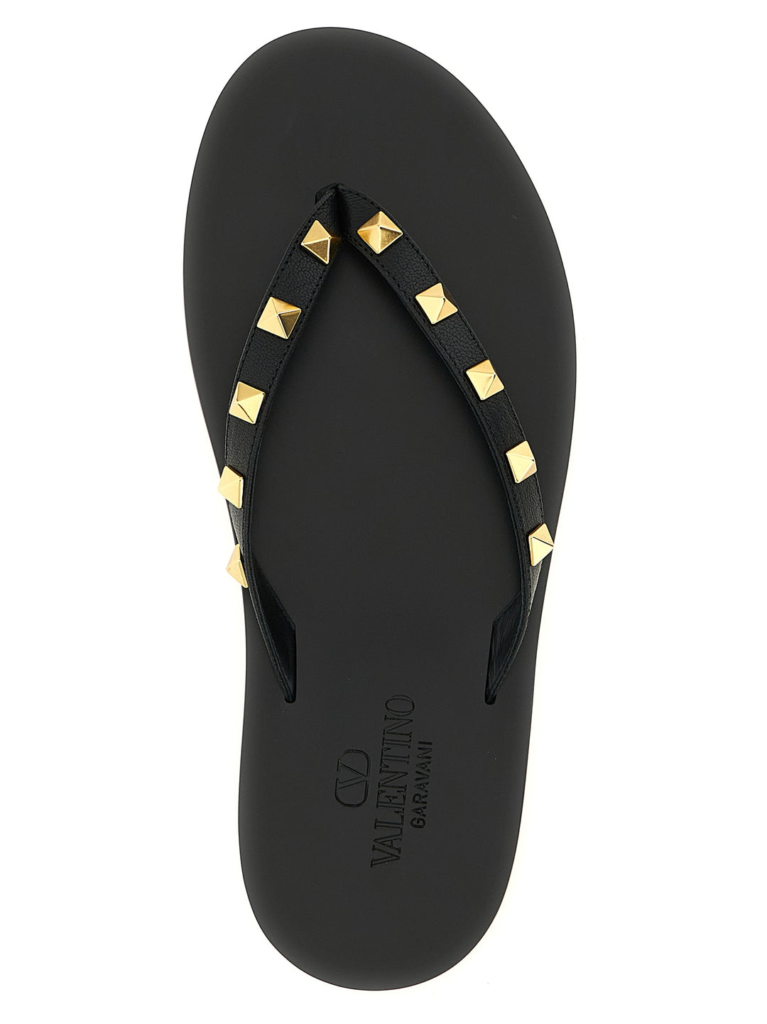 Valentino Garavani Thong Rockstud Sandals - Black | b70692e0e0e4bfbba978429e78e2dbb231f759c7